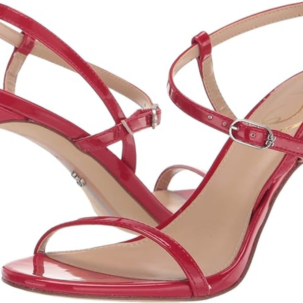 Sam Edelman Doran Sandals Red Women's Buckle Closure 9 US